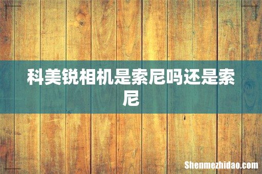 科美锐相机是索尼吗还是索尼