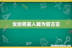 女扮男装入朝为官古言