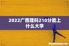 2022广西理科210分能上什么大学