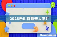2023乐山有哪些大学？
