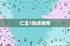 仁王1加点推荐