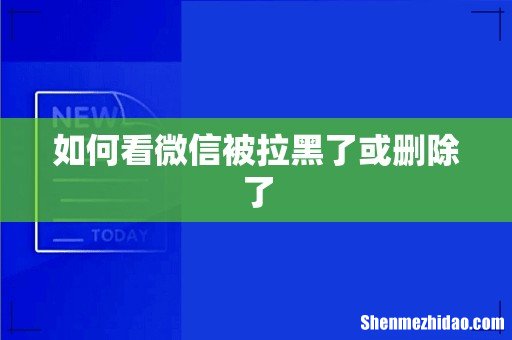 如何看微信被拉黑了或删除了