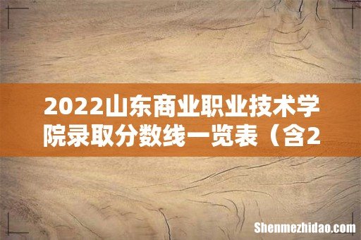 含2020-2021历年 2022山东商业职业技术学院录取分数线一览表