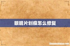 眼睛片划痕怎么修复