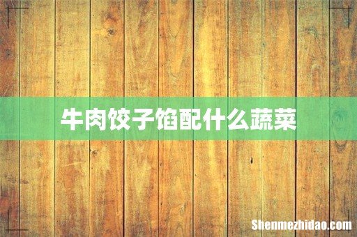 牛肉饺子馅配什么蔬菜