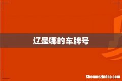 辽是哪的车牌号