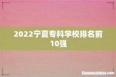 2022宁夏专科学校排名前10强