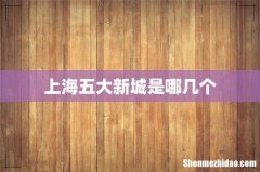 上海五大新城是哪几个
