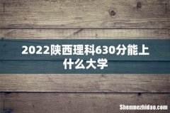 2022陕西理科630分能上什么大学