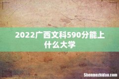 2022广西文科590分能上什么大学