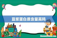 豆浆蛋白质含量高吗