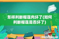 如何判断榴莲是否坏了 怎样判断榴莲肉坏了