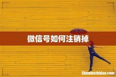 微信号如何注销掉