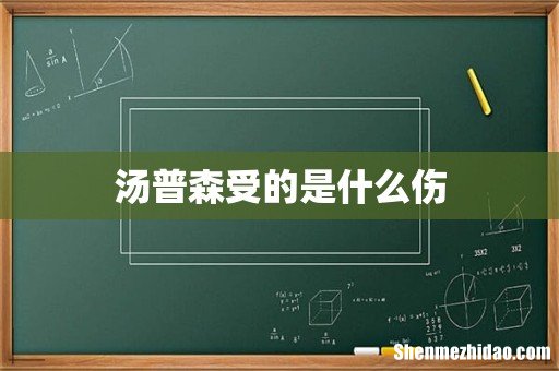 汤普森受的是什么伤