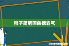 狮子简笔画凶猛霸气