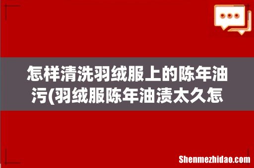 羽绒服陈年油渍太久怎样清洗 怎样清洗羽绒服上的陈年油污