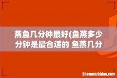 鱼蒸多少分钟是最合适的 鱼蒸几分钟是最合适 蒸鱼几分钟最好