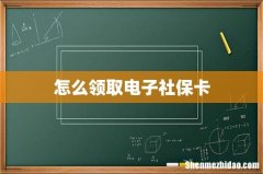怎么领取电子社保卡