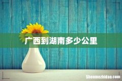 广西到湖南多少公里