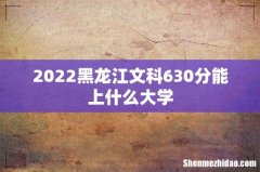 2022黑龙江文科630分能上什么大学