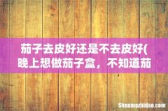 晚上想做茄子盒，不知道茄子去皮好还是不去皮好呢？ 茄子去皮好还是不去皮好