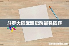 斗罗大陆武魂觉醒最强阵容