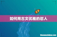 如何用古文优雅的怼人