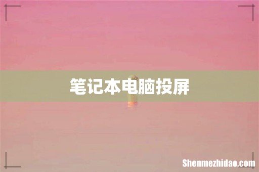 笔记本电脑投屏