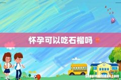 怀孕可以吃石榴吗