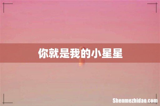 你就是我的小星星