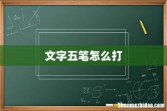 文字五笔怎么打