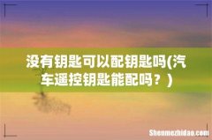 汽车遥控钥匙能配吗？ 没有钥匙可以配钥匙吗