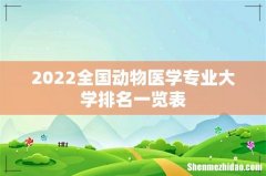 2022全国动物医学专业大学排名一览表