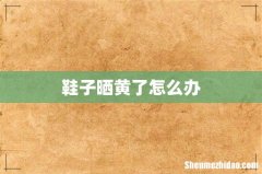 鞋子晒黄了怎么办