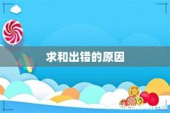 求和出错的原因