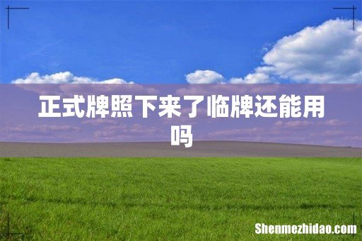正式牌照下来了临牌还能用吗