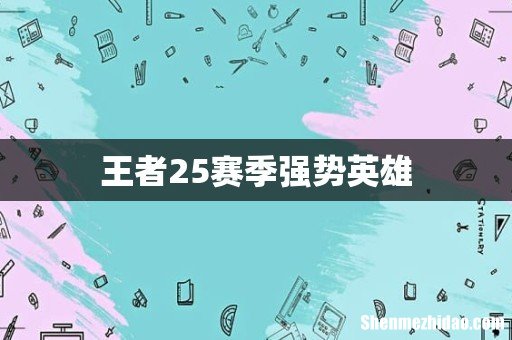 王者25赛季强势英雄