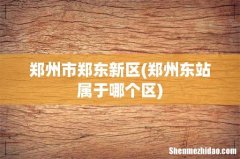 郑州东站属于哪个区 郑州市郑东新区