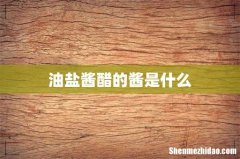 油盐酱醋的酱是什么