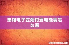 单相电子式预付费电能表怎么看