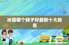 冰箱哪个牌子好最新十大排名