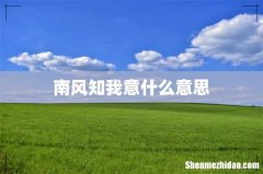 南风知我意什么意思