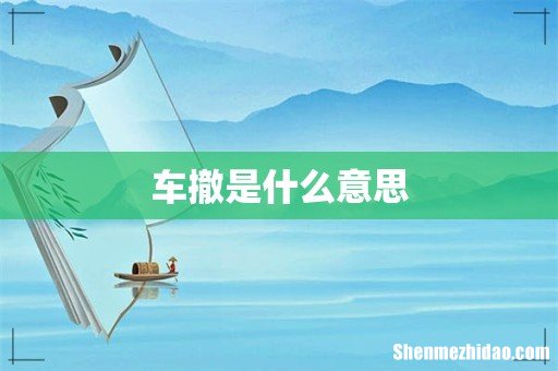 车撤是什么意思