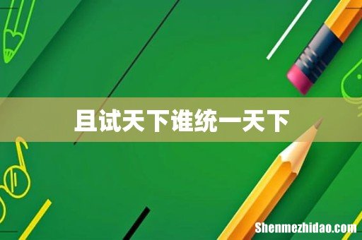 且试天下谁统一天下