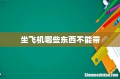 坐飞机哪些东西不能带