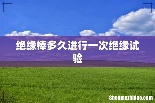 绝缘棒多久进行一次绝缘试验