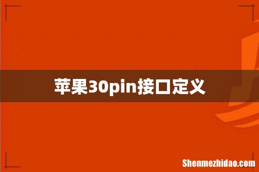 苹果30pin接口定义
