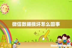 微信数据损坏怎么回事