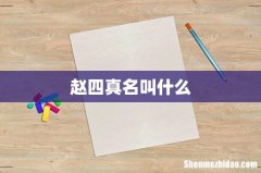 赵四真名叫什么