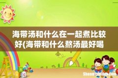 海带和什么熬汤最好喝 海带汤和什么在一起煮比较好